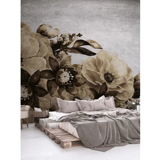 Carta da parati con grandi fiori impattanti Romance di Instabilelab