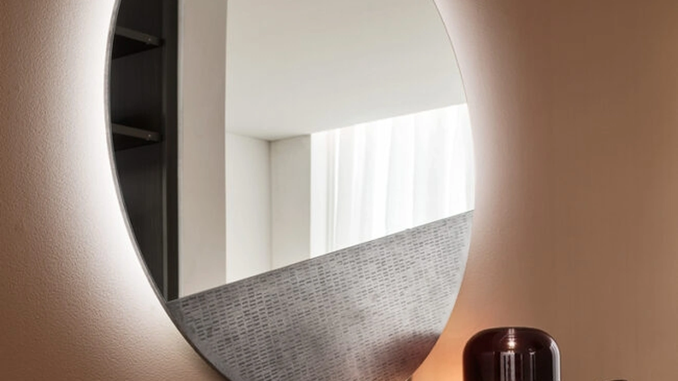 Specchiera Globo con inserto Decor di Maronese