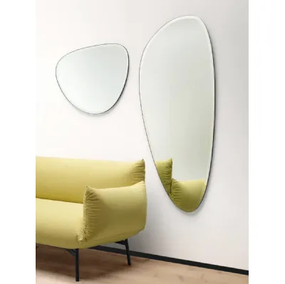 Specchio da parete con bordo bisellato Spot S-L di Midj