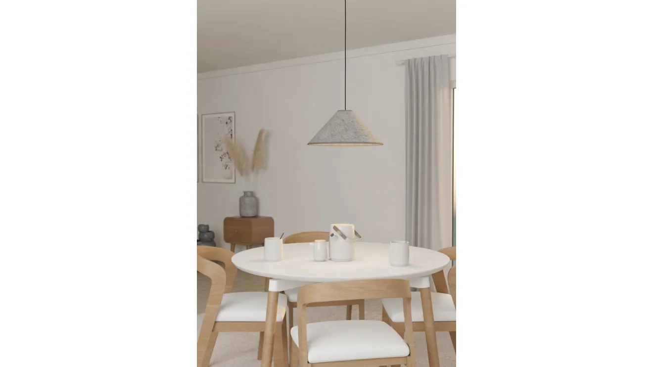 Lampada a sospensione in feltro Alsager di Eglo