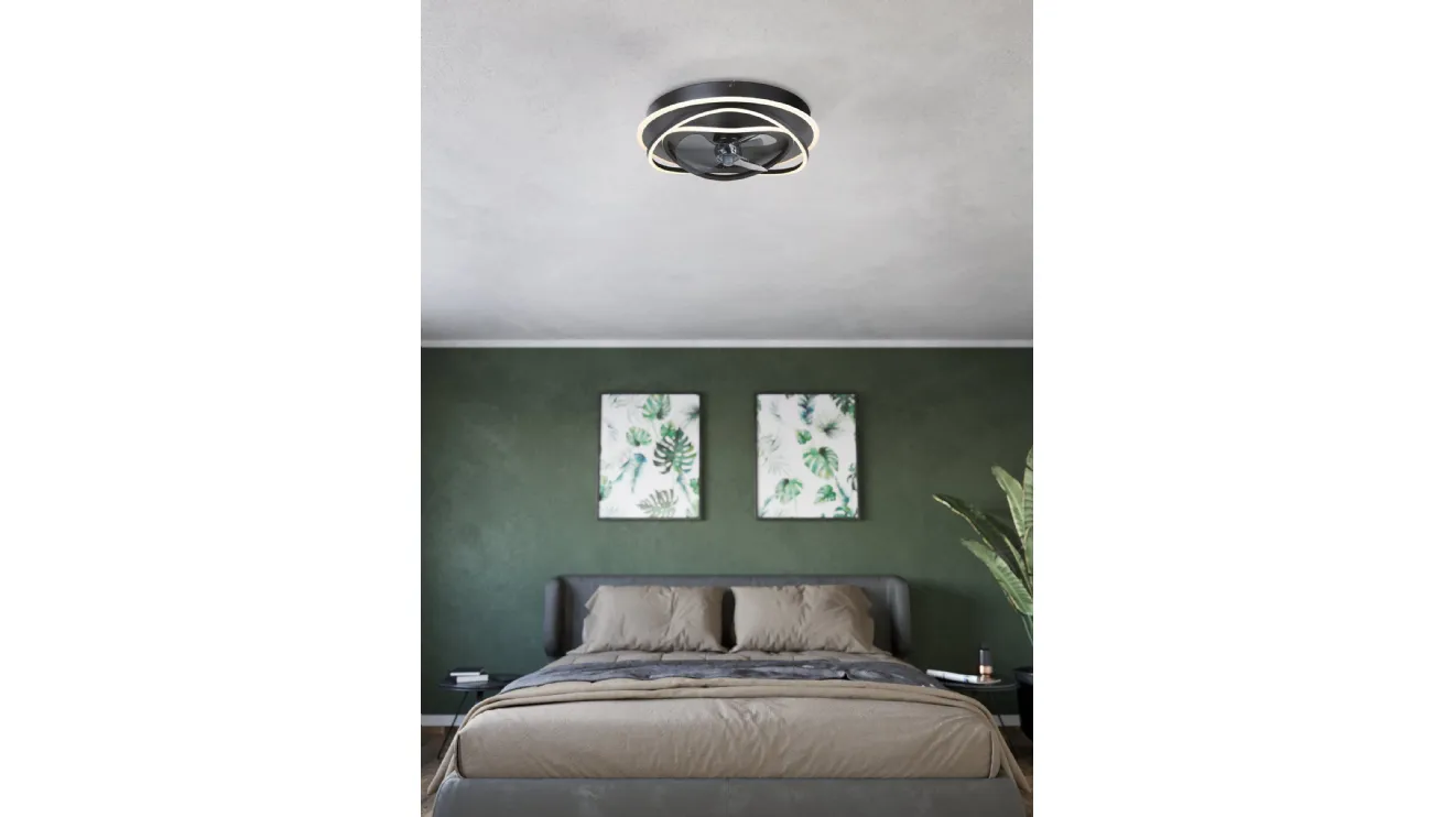 Lampada da soffitto in acrilico con ventilatore Namori di Eglo