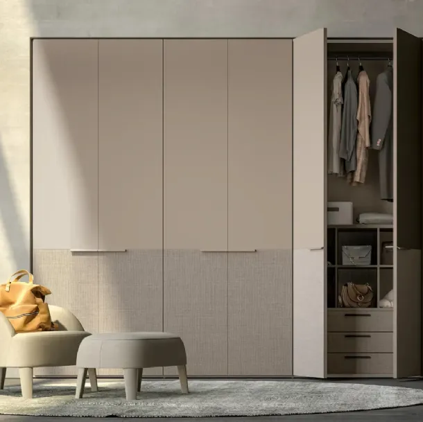 Armadio Atelier a battente con ante bicolore Double di Adok