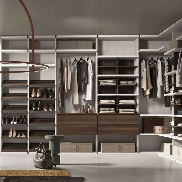 Cabina Armadio angolare in laccato e legno Weekend 01 di Mab