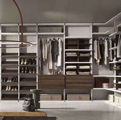 Cabina Armadio angolare in laccato e legno Weekend 01 di Mab