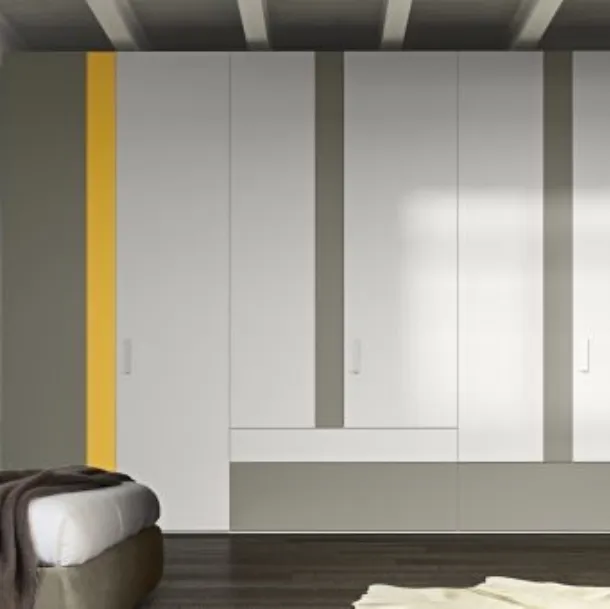 Armadio RD109 Joy con ante battenti in legno di Marka Total Living