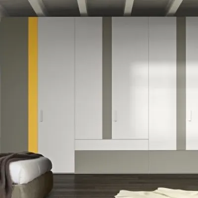 Armadio RD109 Joy con ante battenti in legno di Marka Total Living
