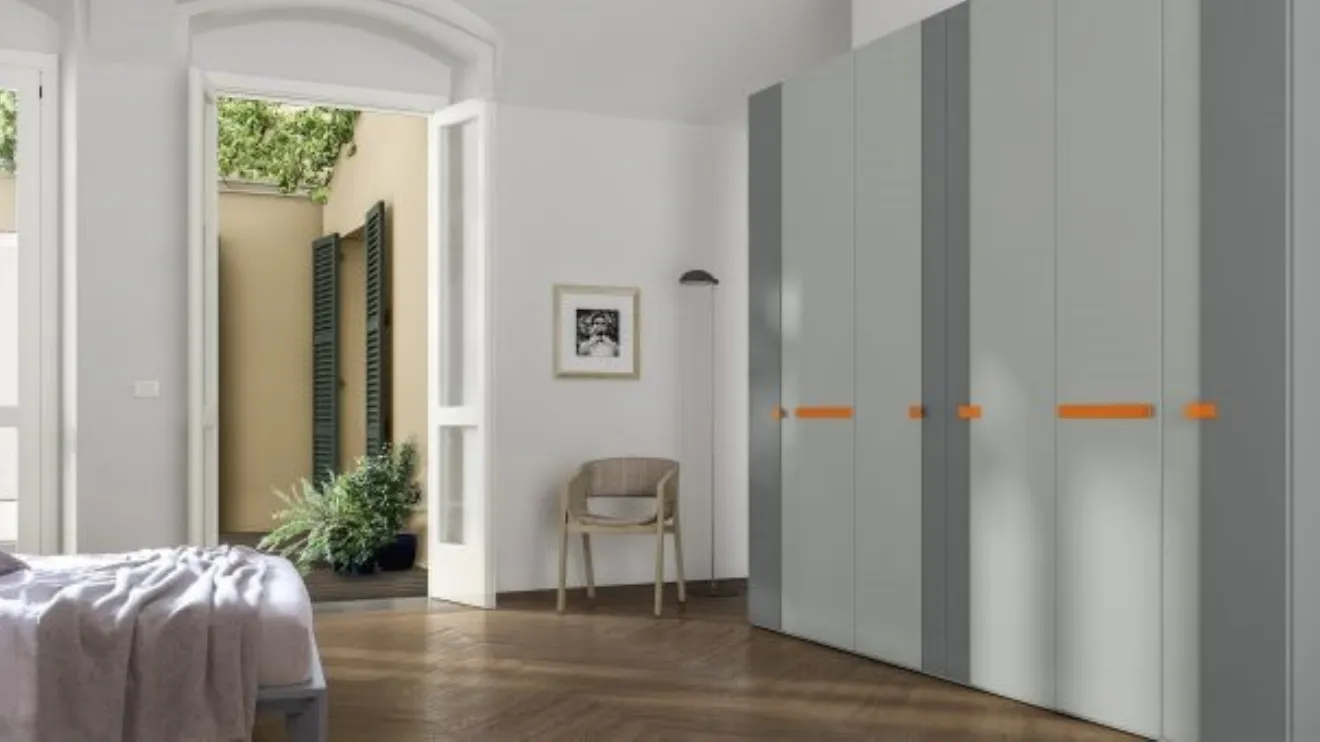 Armadio RD105 Joy a muro con ante battenti di Marka Total Living