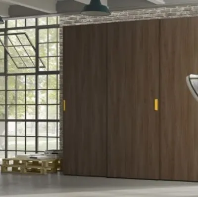 Armadio RD504 Happy in legno laccato e con ante scorrevoli di Marka Total Living