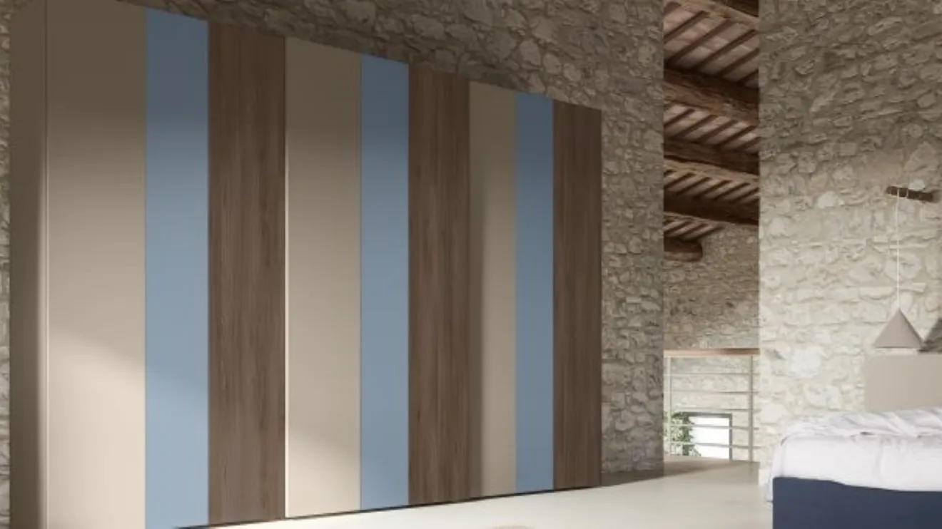 Armadio RD507 Strip con ante scorrevoli di Marka Total Living