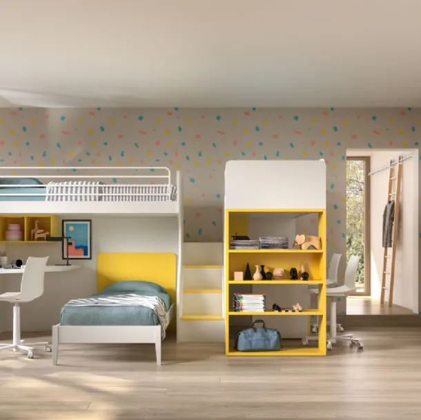 Camera con soppalco Room158 di Zg Mobili