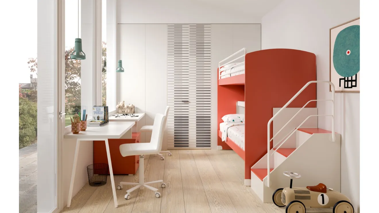 Camera moderna con letto a castello Room 161 di Zg Mobili