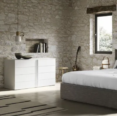 Comodino Gruppo Basic in legno laccato di Marka Total Living