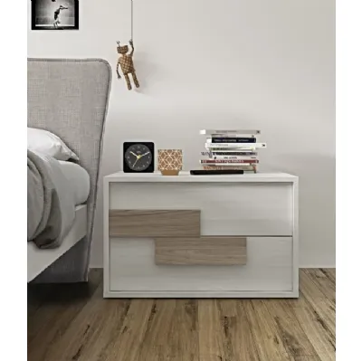 Comodino Gruppo Mark in legno laccato lucido di Marka Total Living