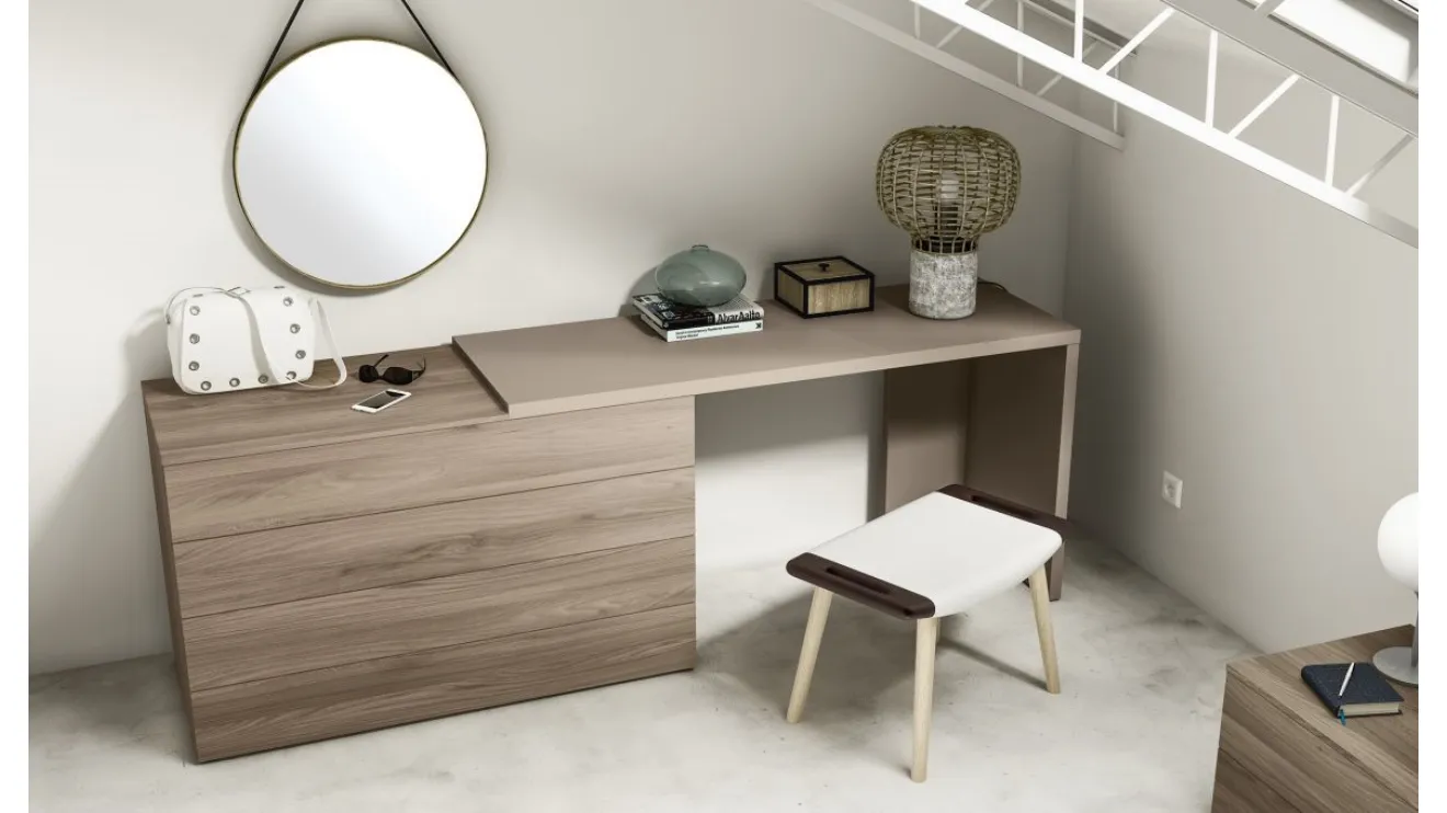 Comodino Gruppo Slot in legno di Marka Total Living