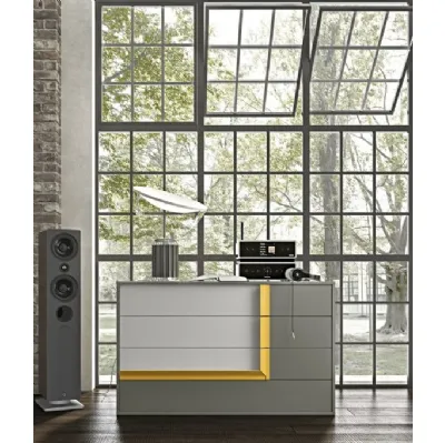 Comodino Gruppo Time in legno laccato di Marka Total Living