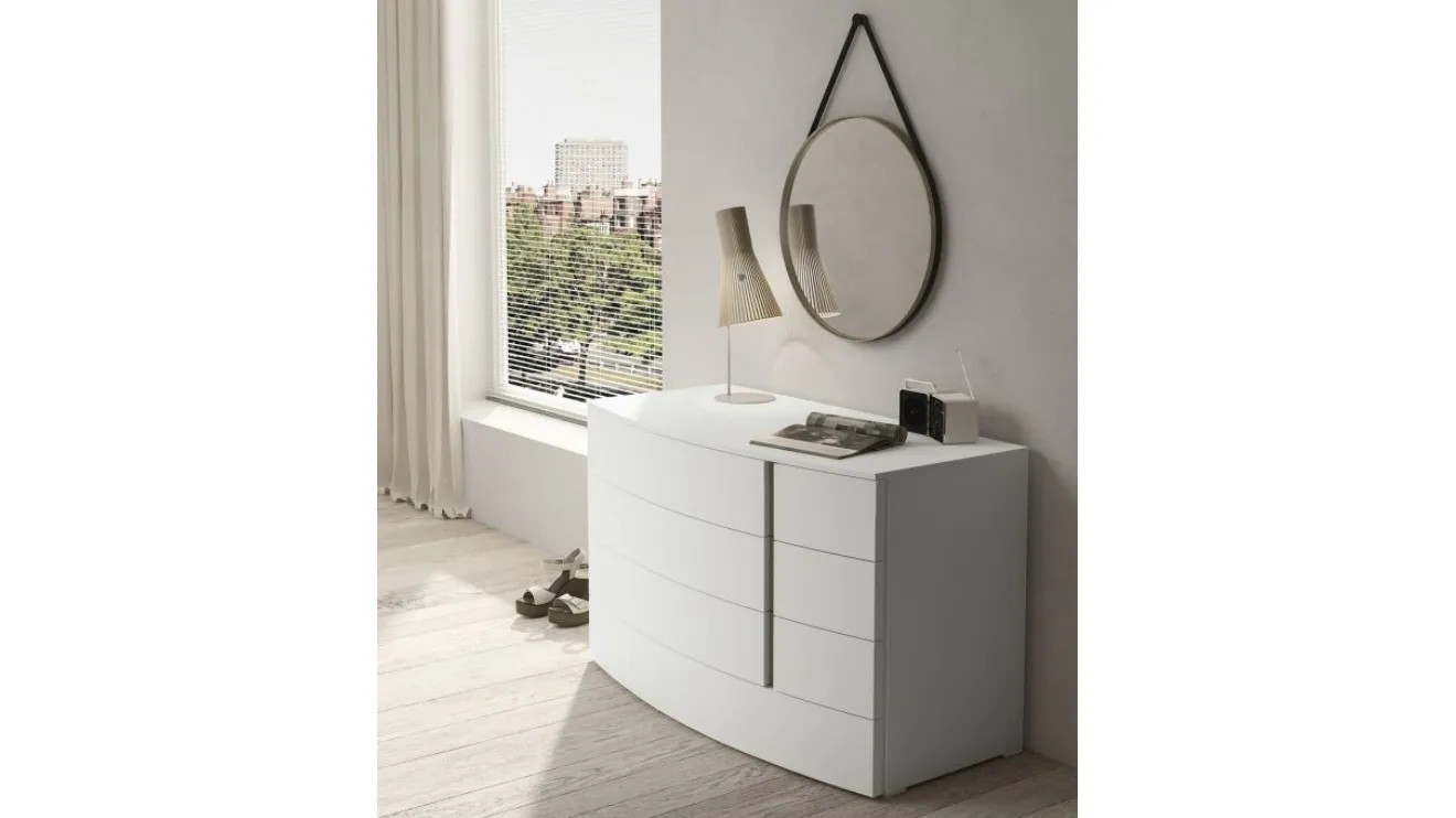 Comodino Gruppo Way in legno laccato di Marka Total Living