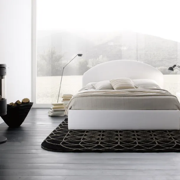 Letto con testiera Soft di Fabbri Salotti