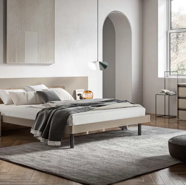 Letto matrimoniale moderno con testiera GL18 Turca di Ravel Marka Total Living