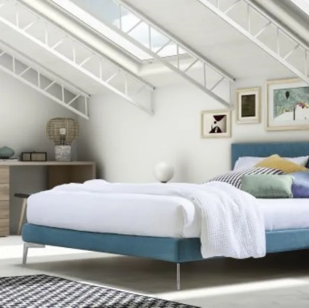 Letto RK507 Scott con contenitore sottorete di Marka Total Living