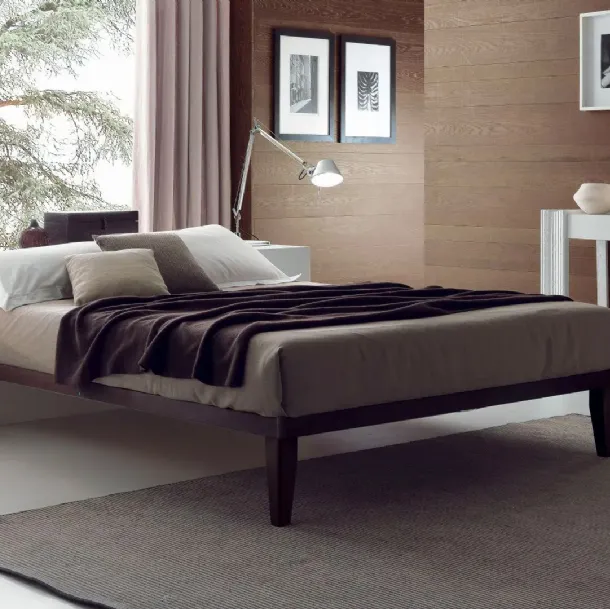 Letto matrimoniale in melaminico Sommier Legno di Ergogreen