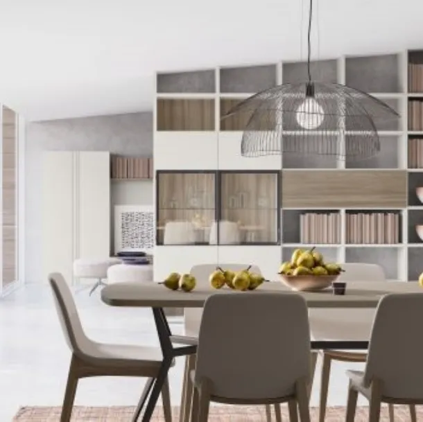 Libreria M-06 ad angolo in legno di Marka Total Living