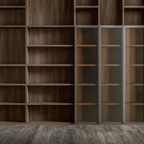 Libreria RF513 Time divisoria a muro in legno di Marka Total Living