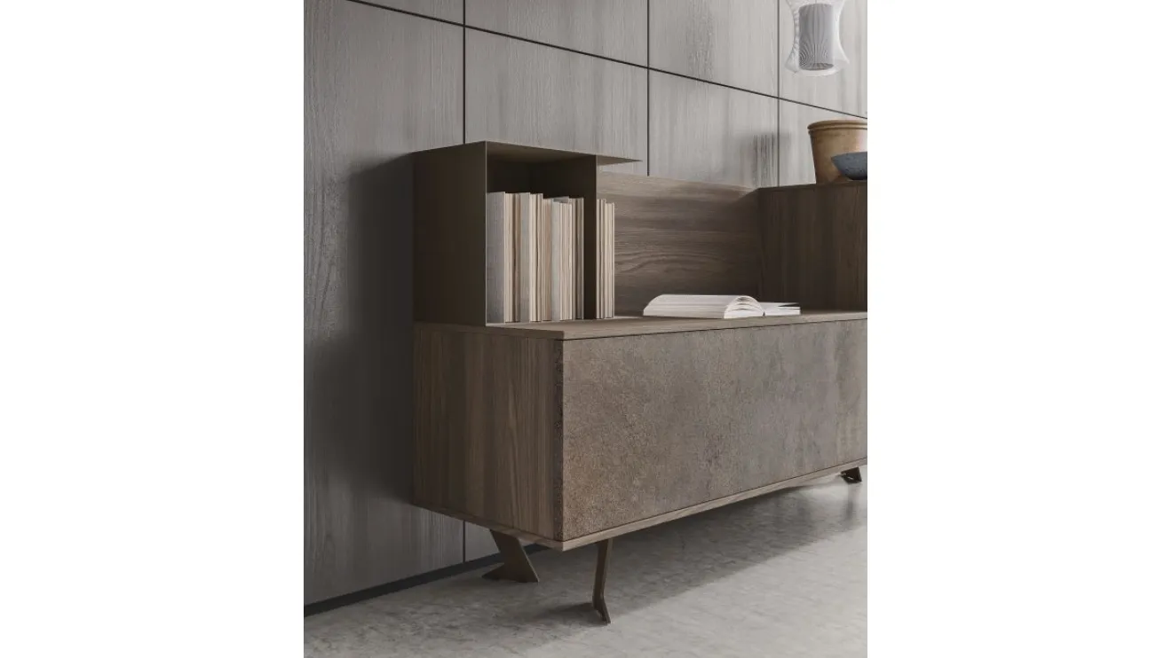 Madia M-11 in legno laccato e piedini in metallo di Marka Total Living