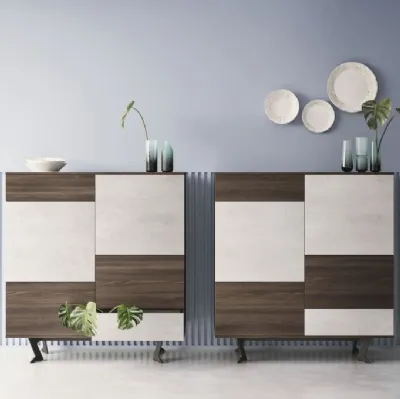 Madia M-26 in legno laccato con piedini in metallo di Marka Total Living