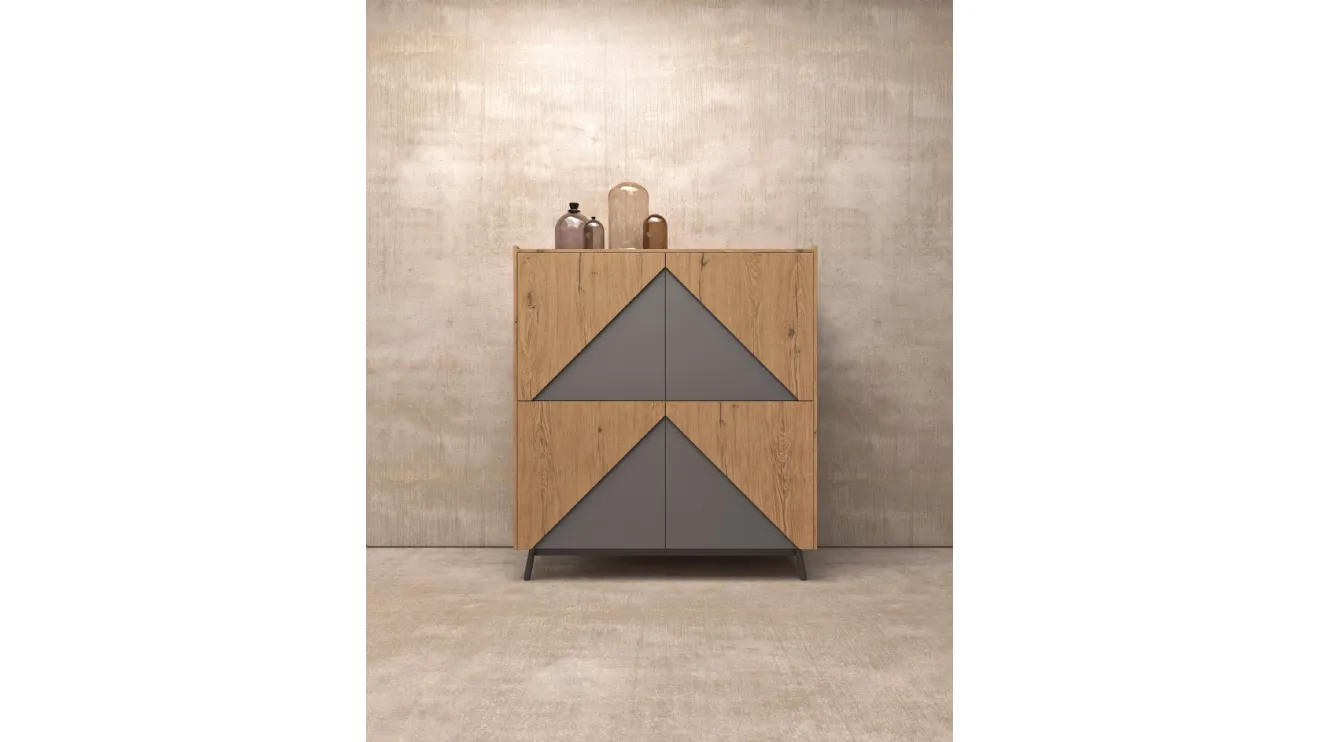 Madia Alta in legno e laccato opaco Glamour 11 di Mab