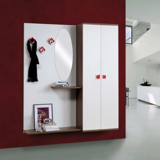 Mobile ingresso Family F03 in laccato opaco di Maconi