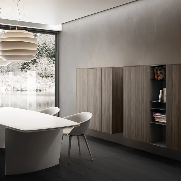 Mobile sospeso Living 06 in laminato effetto legno di Arredo3