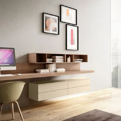 Mobile sospeso Living 08 in legno e laccato opaco di Arredo3