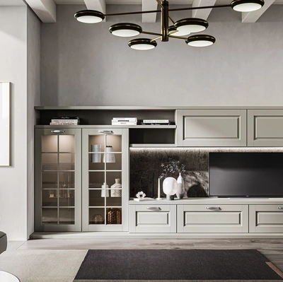 Parete Attrezzata Living Asolo in massello di frassino di Arredo3