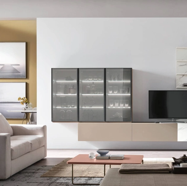 Parete Attrezzata Unix-Comp-SU2108 Maronese