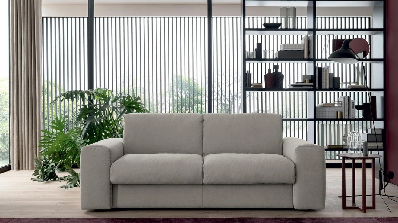 Divano Letto matrimoniale in morbido tessuto imbottito Spike di Felis