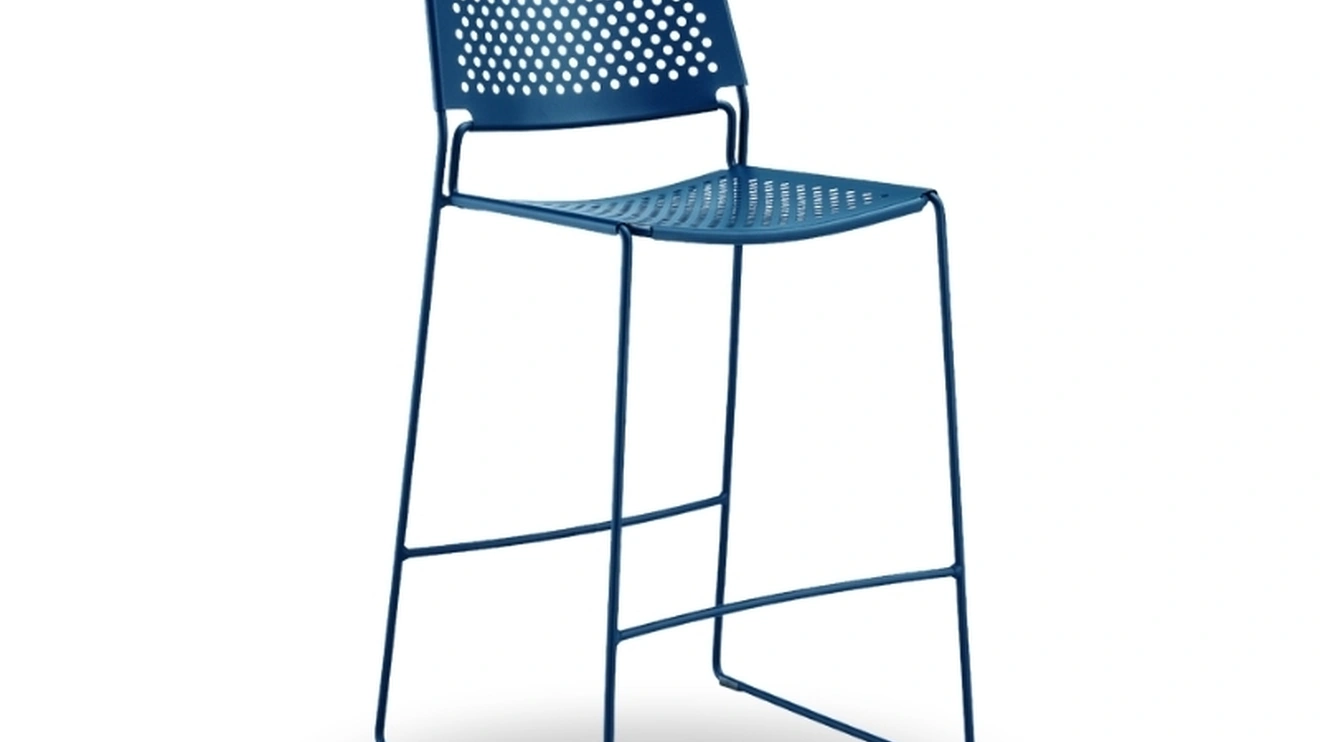 Sgabello in metallo Slim di Midj