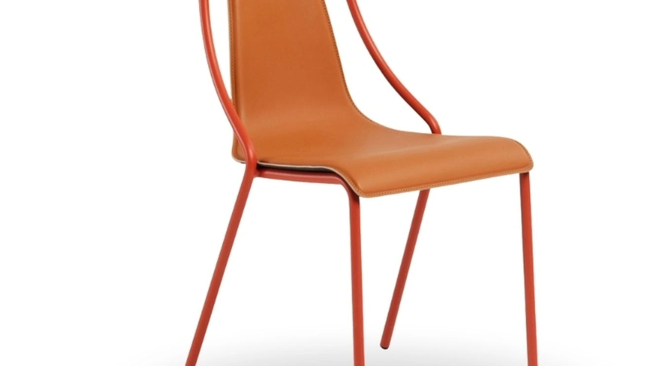 Sedia Ola in cuoio di Midj