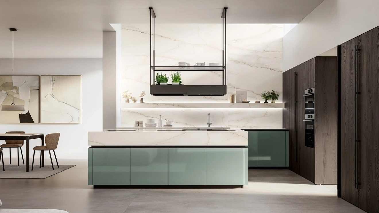 Cucina Moderna con isola Time 02 di Arredo3
