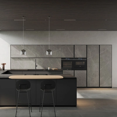 Cucina Moderna con penisola Glass 04 di Arredo3
