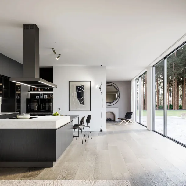 Cucina Moderna Kalì 11 con isola di Arredo3